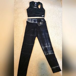 Women's Black Tie-Dye Leggings